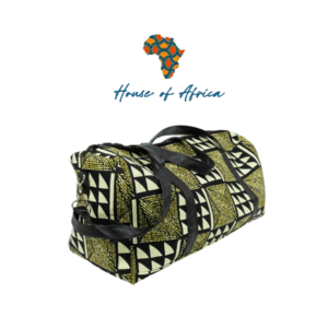 Sac de voyage (weekend) en wax et cuire House Of Africa